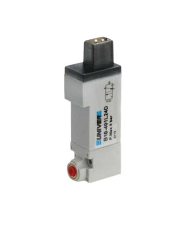 Mikrozawór seria B10 3/2NC, PIN 24 CC, Univer B10-402L24D