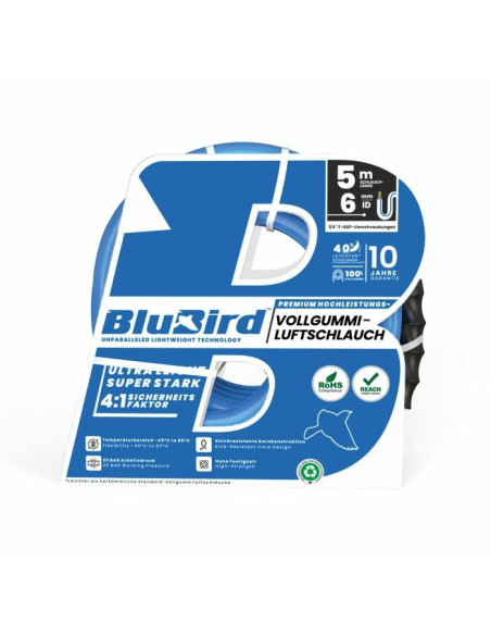 Wąż do powietrza Frost Blubird DN6x12mm, 20 bar, niebieski, -45 do 85 °C, 2xGW1/4'', 5m BB12X6-5-G1/4