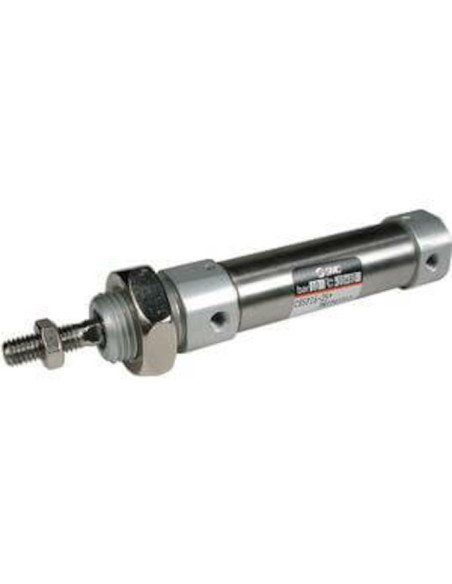 Siłownik ISO6432 dwustronnego działania pojedyncze tłoczysko tłok fi 16 mm skok 25 SMC C85N16-25C