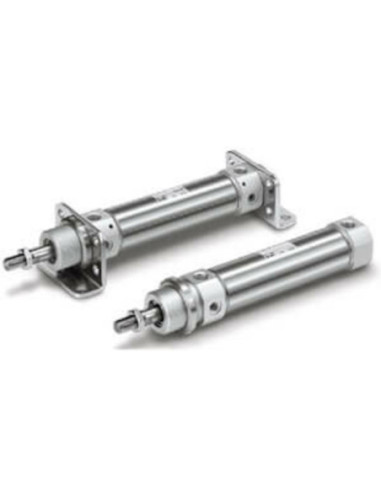 Siłownik pneumatyczny tłok fi 32 mm skok 50 mm elastyczna amortyzacja SMC CD75E32-50-B