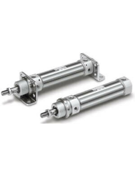 Siłownik pneumatyczny tłok fi 32 mm skok 50 mm pneumatyczna amortyzacja SMC CD75E32-50C-B