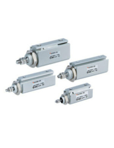 Siłownik miniaturowy fi 6 mm skok 20 mm gwintowane tłoczysko montaż podstawowy wbudowany magnes SMC CDJP2B6-20D