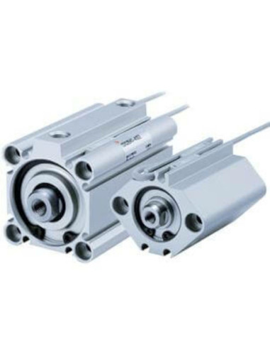 Siłownik kompaktowy dwustronnego działania z jedno stronnym tłoczyskiem tłok fi 32 mm skok 30 mm SMC CDQ2A32-30DMZ