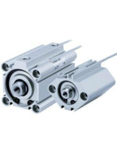 Siłownik kompaktowy dwustronnego działania z jedno stronnym tłoczyskiem tłok fi 32 mm skok 40 mm SMC CDQ2A32-40DZ