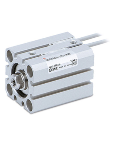 Siłownik kompaktowy fi 25 mm skok 5 mm tłoczysko z gwintem wewnętrznym z magnesem SMC CDQSB25-5D