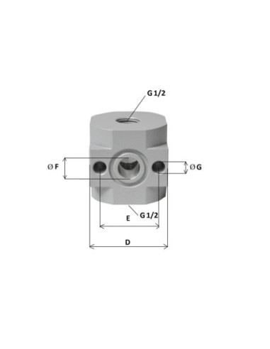 Kostka rozdzielająca G 1/2 GW do DC401A, Flowmatik | Pneumatyka | Eshop Dopak | Wszystko dla Przemysłu
