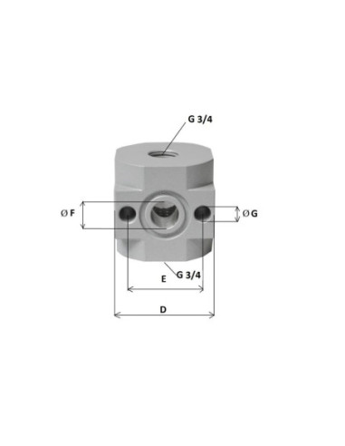 Kostka rozdzielająca G 3/4 GW do DC601A, Flowmatik | Pneumatyka | Eshop Dopak | Wszystko dla Przemysłu