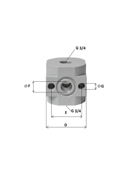 Kostka rozdzielająca G 3/4 GW do DC601A, Flowmatik | Pneumatyka | Eshop Dopak | Wszystko dla Przemysłu