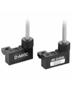 Czujnik kontaktronowy mocowany taśmą wtyk miniaturowy LED 24V DC kabel 3 m SMC D-A73CL