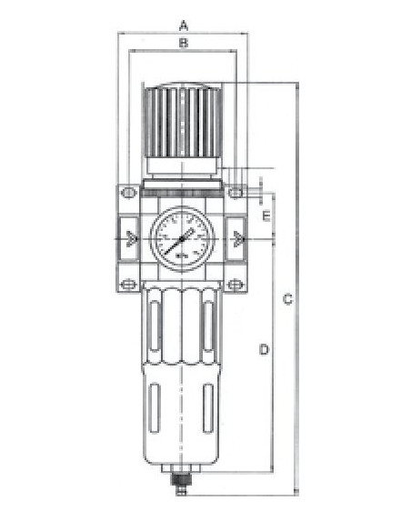 Filtr-reduktor G1/2' 5 um, 1,5-12 bar DFR400A-04-5