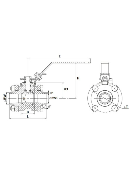 Zawór kulowy nierdzwny do spożywki 4" 1.4409 TFM1600 Ra0.8 CE1935 FDA ELITBW100