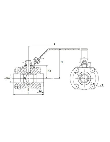 Zawór kulowy nierdzwny do spożywki 1/4" SW 1.4409 TFM1600 Ra0.8 CE1935 FDA ELITSW08