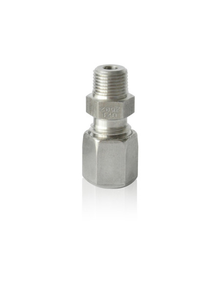 Złączka hydrauliczna skręcana NPT 1/2 GZ pod rurę fi 15 mm, stal nierdzewna ES 44-N