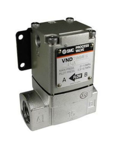 Zawór pneumatyczny 2/2 do pary NC fi 7 mm G1/4 korpus ze stali nierdzewnej SMC EVND104DS-F8A-L