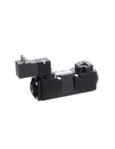 Zawór 5/2 suwakowy elektromagnetyczny, powrót sprężyną, Univer F-0220A