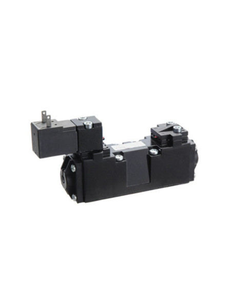 Zawór 5/2 suwakowy elektromagnetyczny, powrót sprężyną, Univer F-0220A