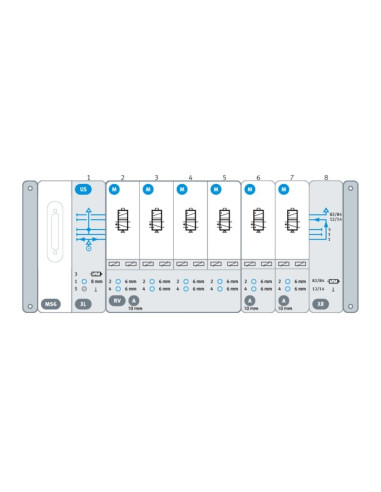 Wyspa VTUX, Multipin, 6x 5/2 VTUX-A-P-MS6-SD-US6M-XLRV6AXR FESTO-8000800-15