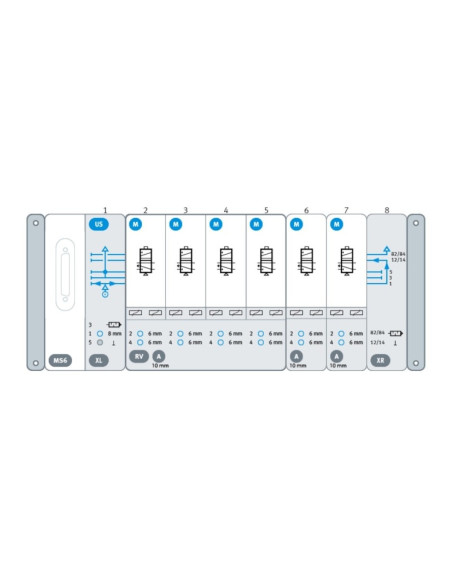 Wyspa VTUX, Multipin, 6x 5/2 VTUX-A-P-MS6-SD-US6M-XLRV6AXR FESTO-8000800-15
