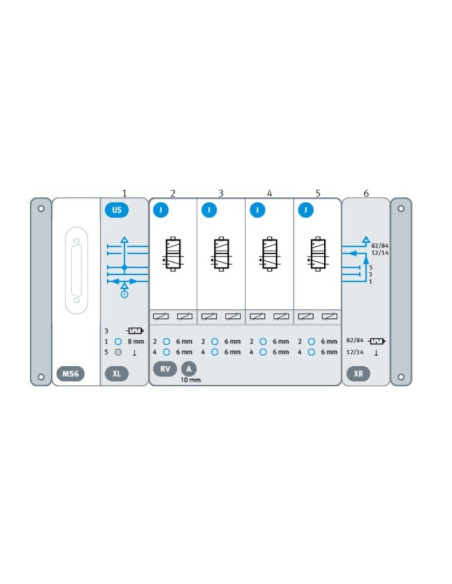 Wyspa VTUX, Multipin, 4x 5/2 bistabilny VTUX-A-P-MS6-SD-US4J-XLRV4AXR FESTO-8000800-18