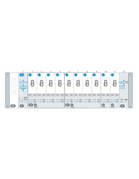 Wyspa VTUX, Multipin, 10x 5/2 bistabilny VTUX-A-P-MS6-SD-US10J-XLRV4ARV6AXR FESTO-8000800-21