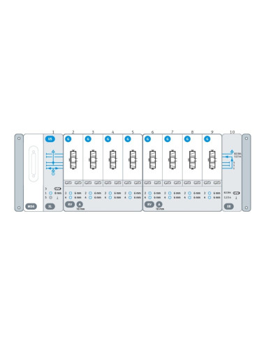 Wyspa VTUX, Multipin, 8x 5/3 centralnie odcięty VTUX-A-P-MS6-SD-US8G-XLRV4ARV4AXR FESTO-8000800-24