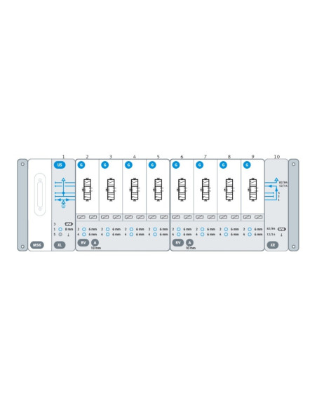 Wyspa VTUX, Multipin, 8x 5/3 centralnie odcięty VTUX-A-P-MS6-SD-US8G-XLRV4ARV4AXR FESTO-8000800-24