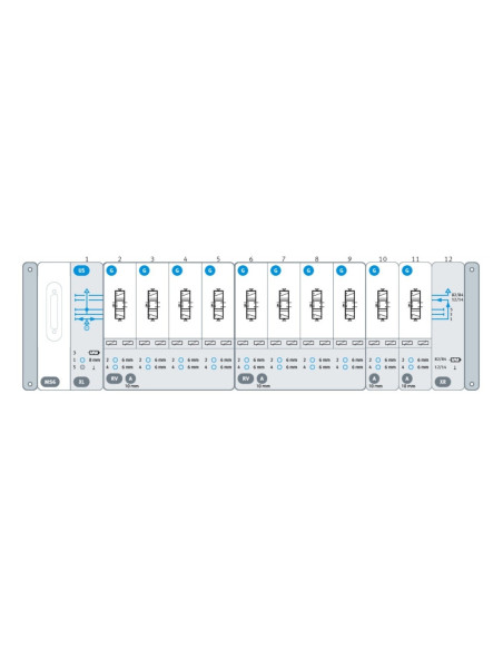Wyspa VTUX, Multipin, 10x 5/3 centralnie odcięty VTUX-A-P-MS6-SD-US10G-XLRV4ARV6AXR FESTO-8000800-25