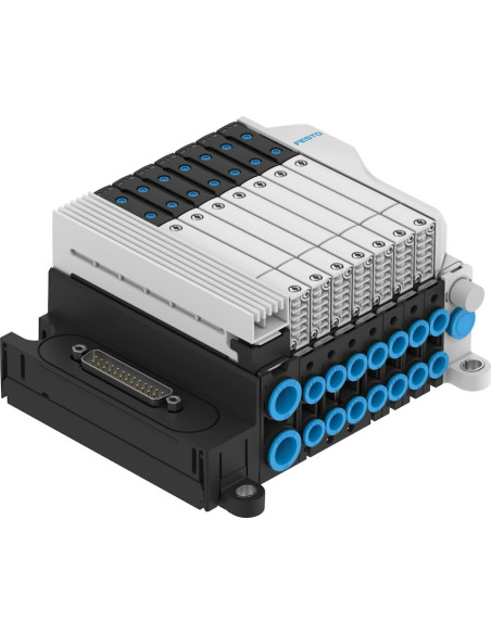 Wyspa VTUX, Multipin, 10x 5/3 centralnie odcięty VTUX-A-P-MS6-SD-US10G-XLRV4ARV6AXR FESTO-8000800-25