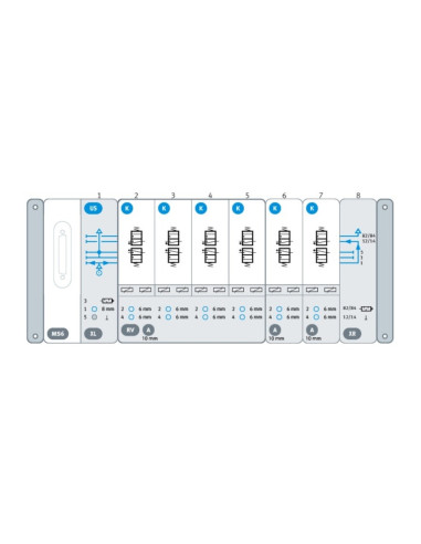 Wyspa VTUX, Multipin, 6x 2x3/2 VTUX-A-P-MS6-SD-US6K-XLRV6AXR FESTO-8000800-27