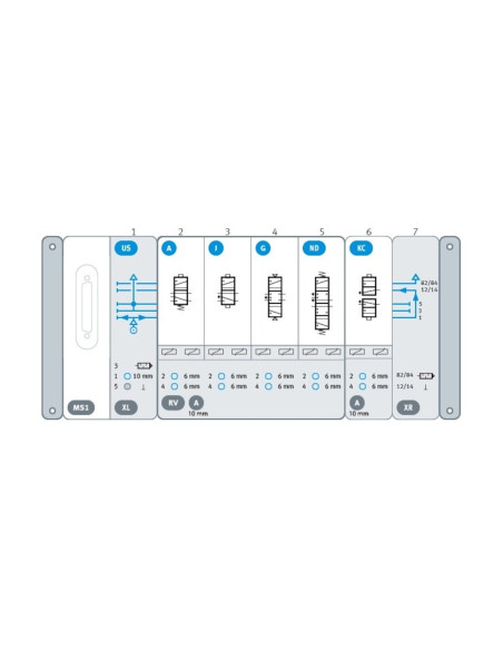Wyspa VTUX,Multipin,5/2mono,5/2bist,5/3,5/4,2x 3/2 VTUX-A-P-MS1T-R-USAJGNDKC-XLRV5AXR-IPX0 POKAZOWA FESTO-8000800-7