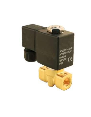 Zawór elektromagnetyczny membranowy 2/2 NC, G 1/4, FKM,DN2,0, 24VDC FLE 14 020 V NC D