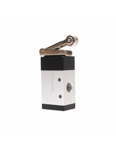 Zawór mechaniczny 3/2 G1/4 NC normalnie zamknięty, z rolką, Flowmatik FMZM 32 14 MRV
