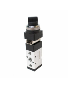 Zawór rozdzielający ręczny 3/2 G1/4 NC z przełącznikiem obrotowym, Flowmatik FMZR 32 14 MBSRV