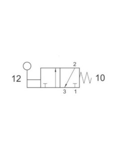 Zawór rozdzielający pneumatyczny ręczny 3/2 G 1/8 NC, bistabilny, z dźwignią, Flowmatik FMZR 32 18 LL 2