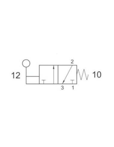 Zawór rozdzielający pneumatyczny ręczny 3/2 G 1/8 NC, bistabilny, z dźwignią, Flowmatik FMZR 32 18 LL