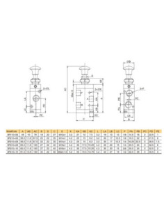 Zawór rozdzielający pneumatyczny ręczny 3/2 G 1/8 NC, monostabilny, z cięgłem, Flowmatik FMZR 32 18 MT