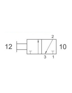 Zawór rozdzielający pneumatyczny ręczny 3/2 G 1/8 NC, bistabilny, z cięgłem, Flowmatik FMZR 32 18 TT