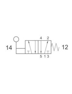 Zawór rozdzielający pneumatyczny ręczny 5/2 G 1/8 NC, monostabilny, z dźwignią, Flowmatik FMZR 52 18 ML