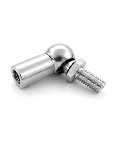 Mocowanie sprężyny gazowej z gwintem M8-M8, INOX, przegub kulowy, fi 13 mm, długość 30 mm, do 1200N FP-1330M8M8I