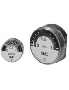 Manometr 1.0 MPa pod wąż fi zewn.26, gwint osiowy GZ R1/8 GW M5 SMC G27-10-01