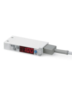 Przekaźnik ciśnienia elektroniczny M5 2xPNP DIN kabel 2m jednostki wybór SMC ISE10-M5-B-GR