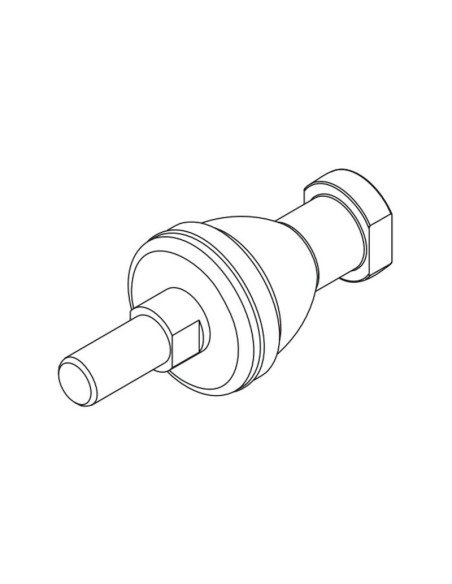 Końcówka prosta ze sworzniem przegubowym osiowym D 50-63, Univer KF-22050