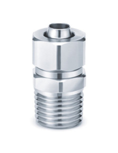 Złącze zaciskowe proste nierdzewne do węża fi zewn. 6 fi wewn. 4 R1/8 SMC KFG2H0604-01