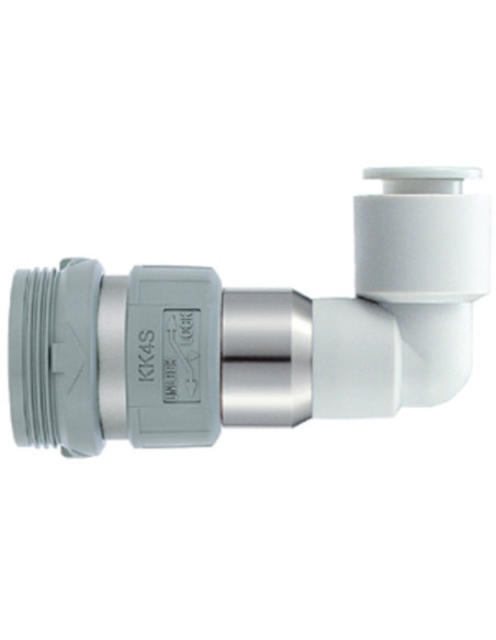Szybkozłącze kątowe z przyłączem wtykowym wielkość korpusu 1/8 do węża fi 6 mm SMC KK3S-06L