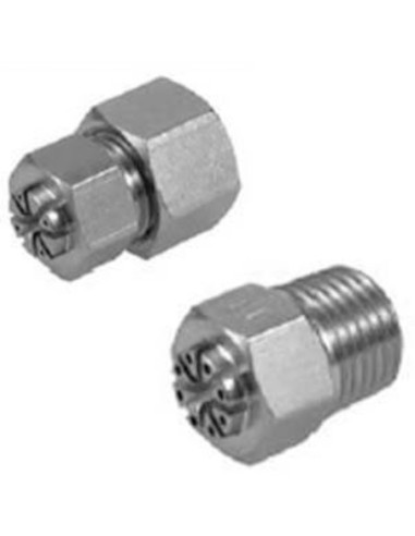 Dysza fi 1 mm 4 otwory przyłącze R1/4 gwint zewnętrzny SMC KNS-R02-100-4