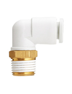 Złączka wtykowa kątowa GZ 1/2 do węża fi 10 gwint mosiądz pierścień okrągły SMC KQ2L10-04AS