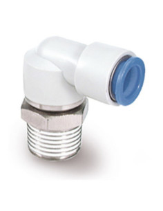 Złącze wtykowe obrotowe prosta z gwintem zewnętrzn ym R1/4 z uszczelnieniem do węża fi 8 mm SMC KSH08-02S