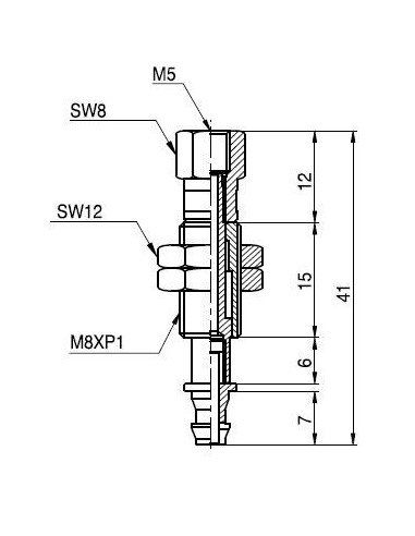 Kompensator poziomu, skok 6mm M5w (również do ssawek 2-4 mm) L506TX