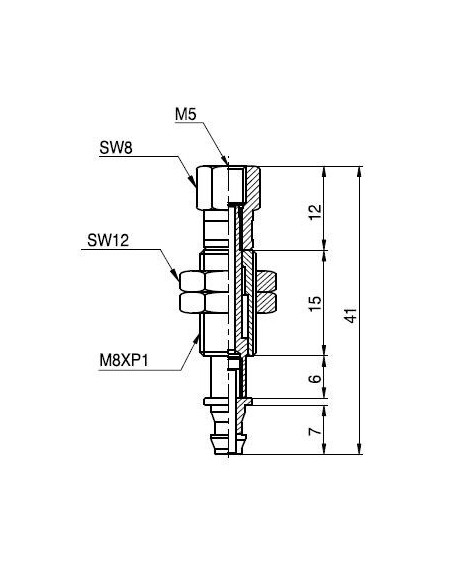 Kompensator poziomu, skok 6mm M5w (również do ssawek 2-4 mm) L506TX