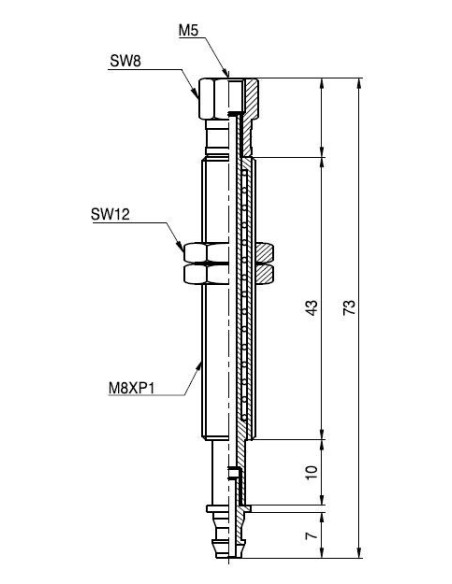 Kompensator poziomu, skok 10mm M5wew, dł. 73, ssawki 1,5-6 L510LTX